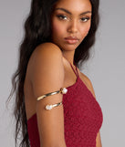 Luxe Aura Faux Pearl Arm Cuff