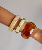 Bold Accents Resin Bangle Bracelet