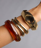 Shape Shift Resin Square Bangle Bracelet