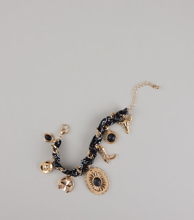 Wild West Bandana Charm Bracelet