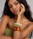 Effortless Style Acrylic Bangle Bracelet