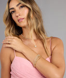 Glow Getter Rhinestone Layered Bracelet