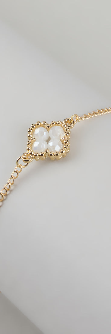 Charmed Life Beaded Clover Bracelet