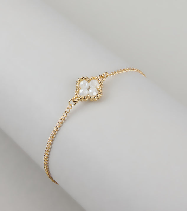 Charmed Life Beaded Clover Bracelet