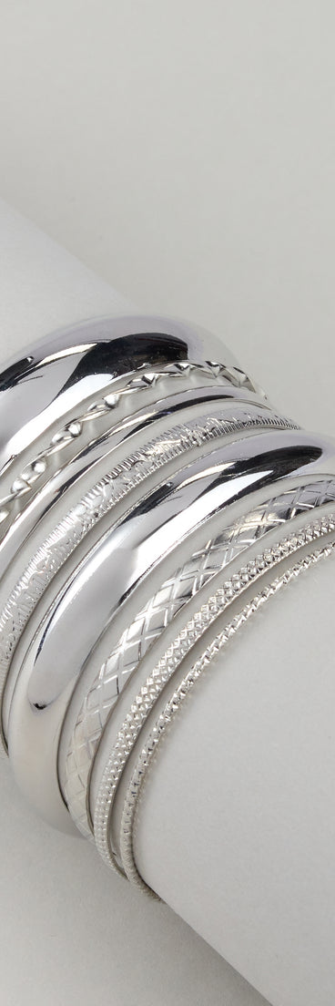Stack It Up Eight Pack Bangle Bracelet Set