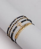 Stacked Vibes Four-Piece Bracelet Set