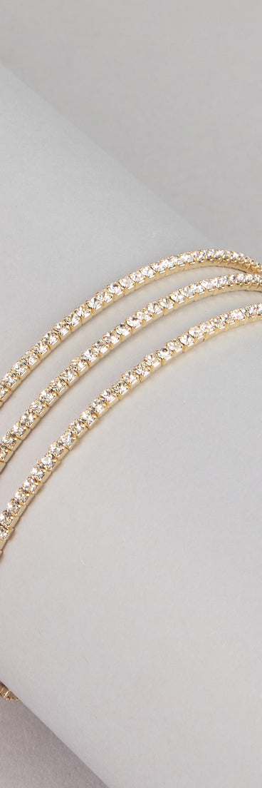 Spiral Shine Rhinestone Arm Cuff