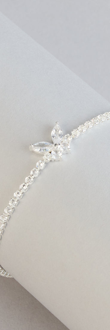 A Little Luxe Rhinestone Butterfly Tennis Bracelet