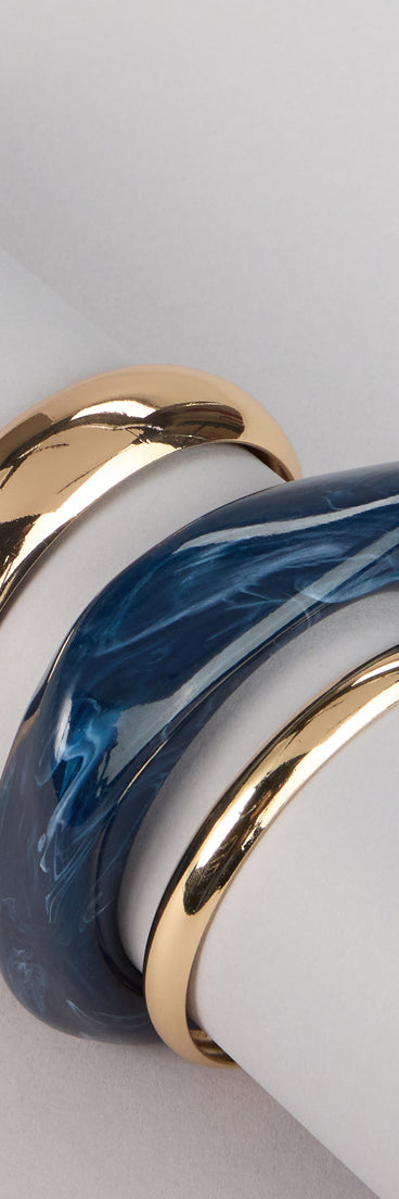 Mixed Vibes Bangle Bracelet Trio