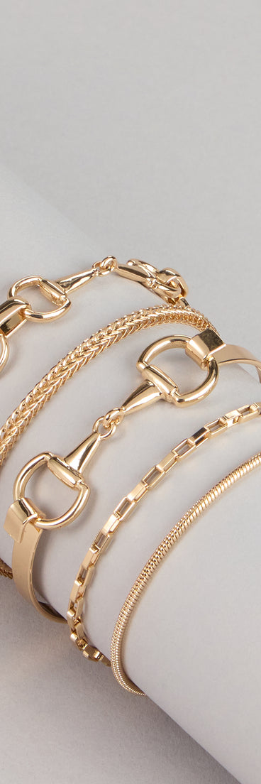 Easy Polish Five Chain Bracelet Set