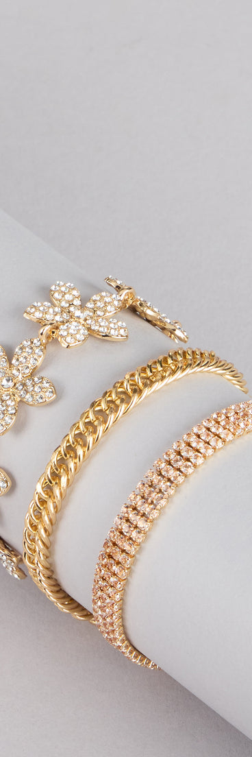 Pretty Things Rhinestone Bracelet Set