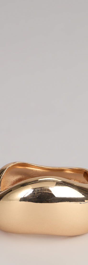 Melted Moment Sculpted Bangle Bracelet