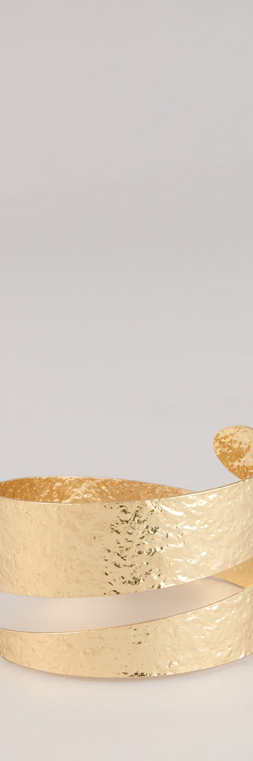 Cool Girl Shine Hammered Bracelet Cuff