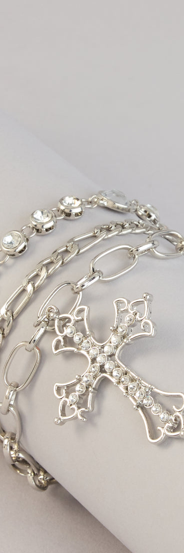 Extra Shine Cross Charm Anklet