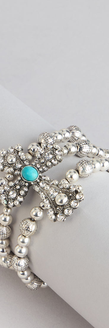 Western Spirit Cross Bead Bracelet Set