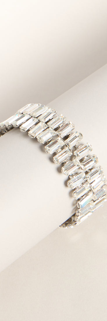 Dressed Up Rhinestone Stretch Bracelet