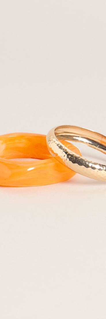 Sunset Stacks Bangle Bracelet Set