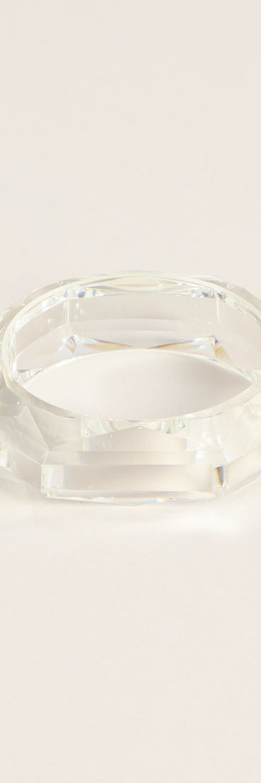 Trendy Shine Clear Bangle Bracelet