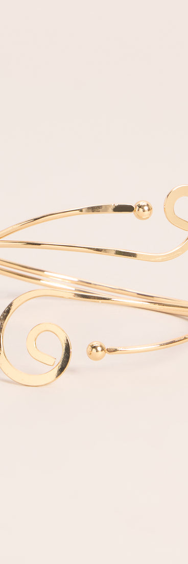 Polished Muse Sculptural Arm Cuff