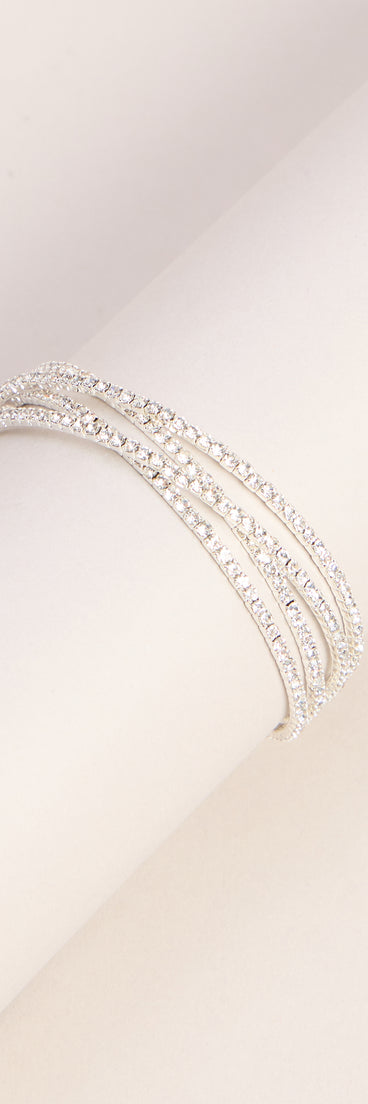 Extra Detail Rhinestone Cuff Bracelet