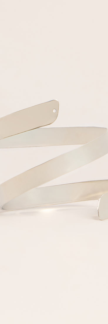 Sculptural Drama Spiral Arm Cuff