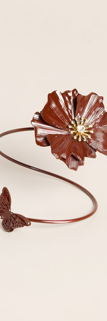 Bloom Detail Flower Cuff Bracelet
