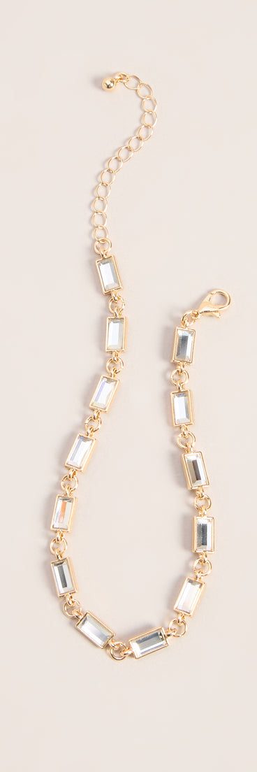 Step In Shine Rhinestone Chain Anklet