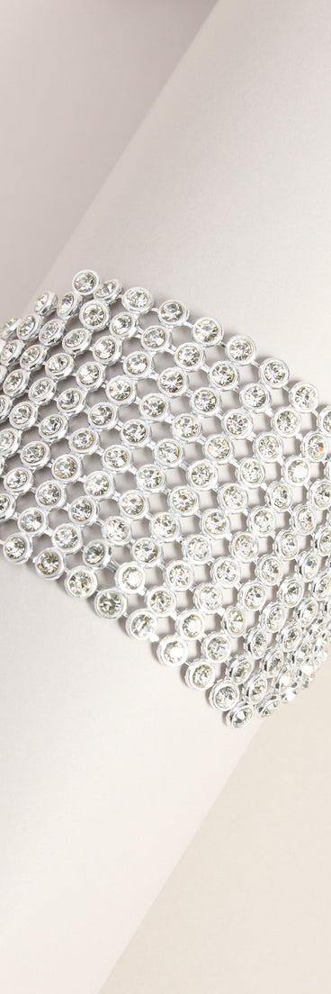 Dress Code Rhinestone Mesh Bracelet