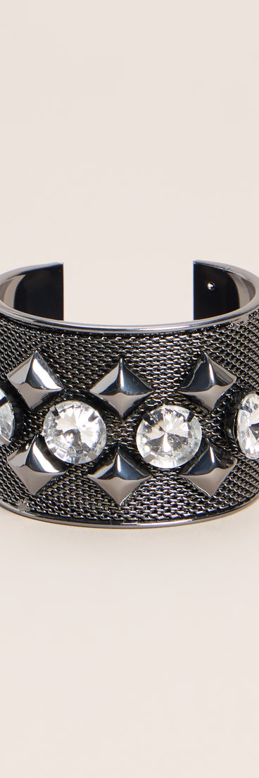 Edgy Sparkle Cuff Bracelet