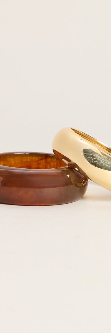Vintage Coded Two Pack Bangle Bracelets