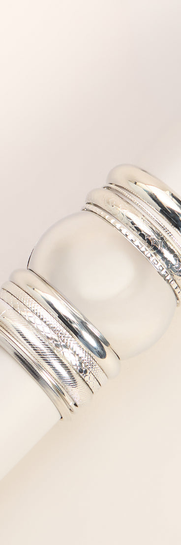 Polished Stack Bangle Bracelet Ten-Pack
