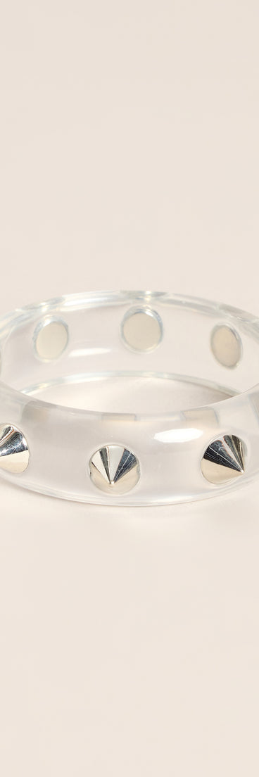Point Made Studded Acrylic Bangle