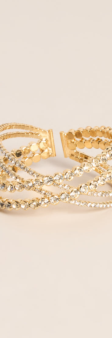 Wrist Worthy Rhinestone Memory Wire Bracelet