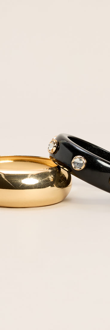 Luxe Contrast Two-Pack Bangle Set
