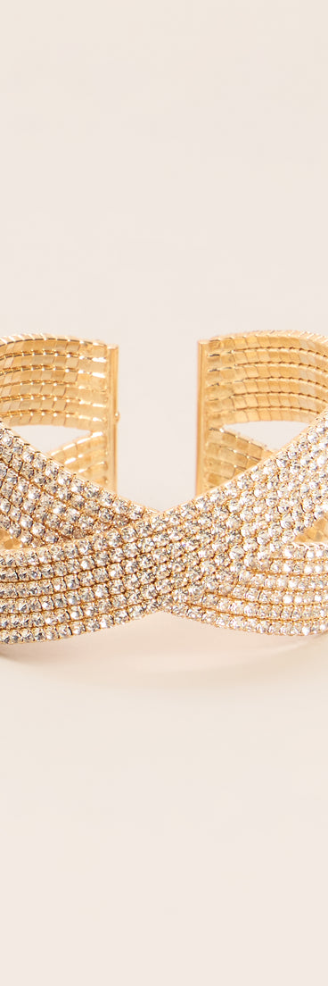 Wrapped In Luxury Rhinestone Cuff Bracelet