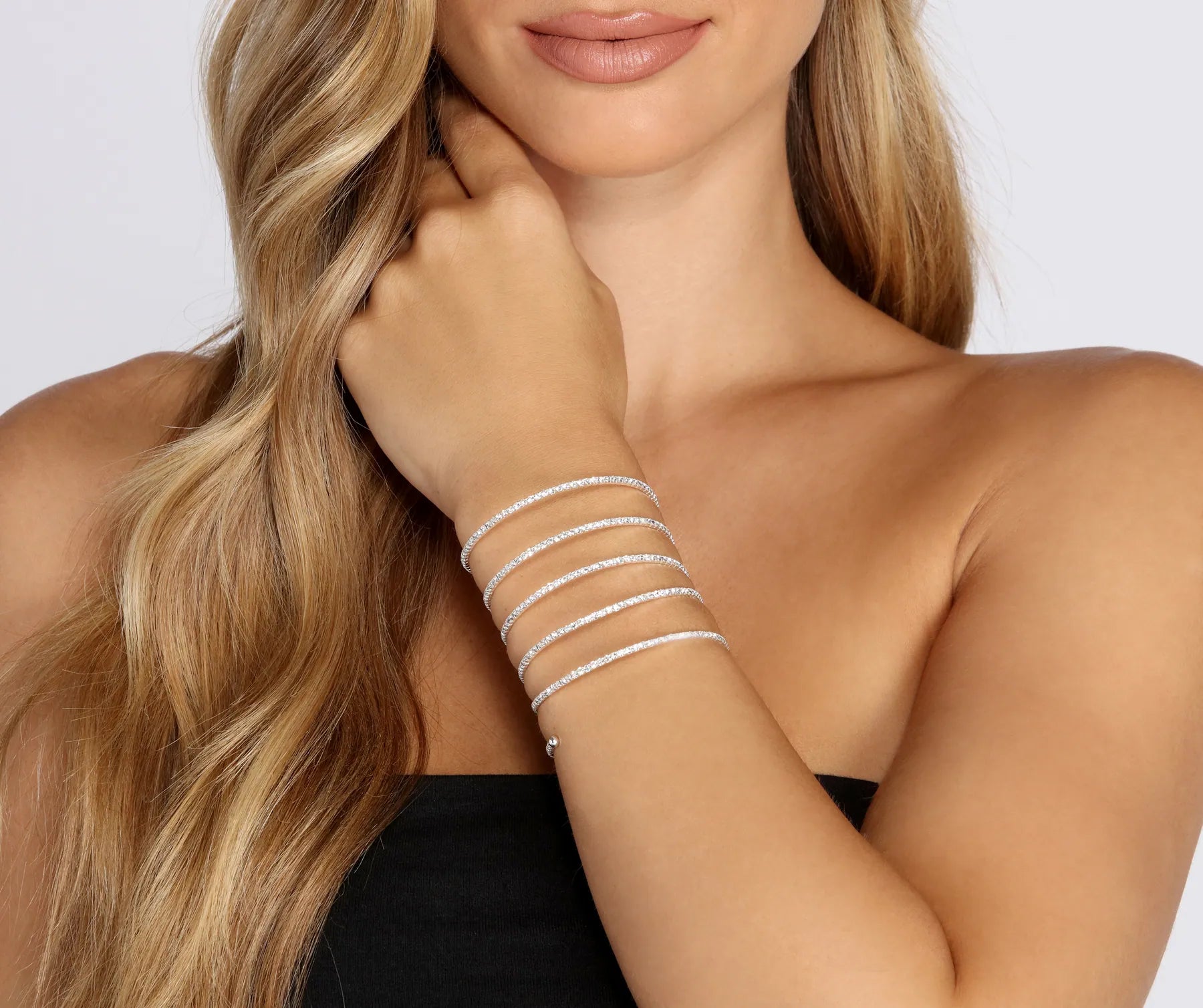 Coiled Up Rhinestone Bracelet | Windsor