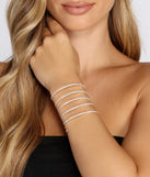 Coiled Up Rhinestone Bracelet