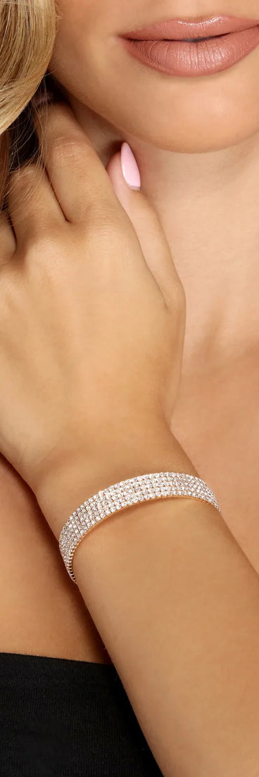 Rows of Radiance Cuff Bracelet