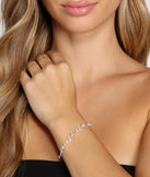 Rhinestone Leaf Clasp Bracelet