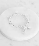 Rhinestone Leaf Clasp Bracelet
