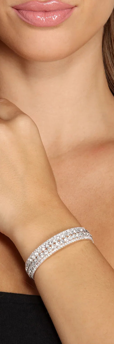 Time To Shine Rhinestone Cuff