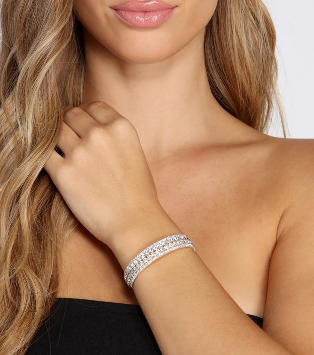 Time To Shine Rhinestone Cuff