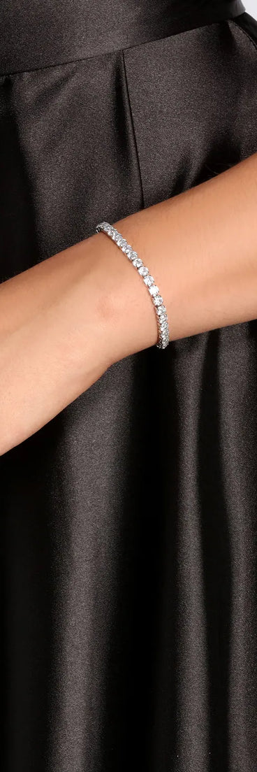 Cubic Zirconia Bolo Bracelet