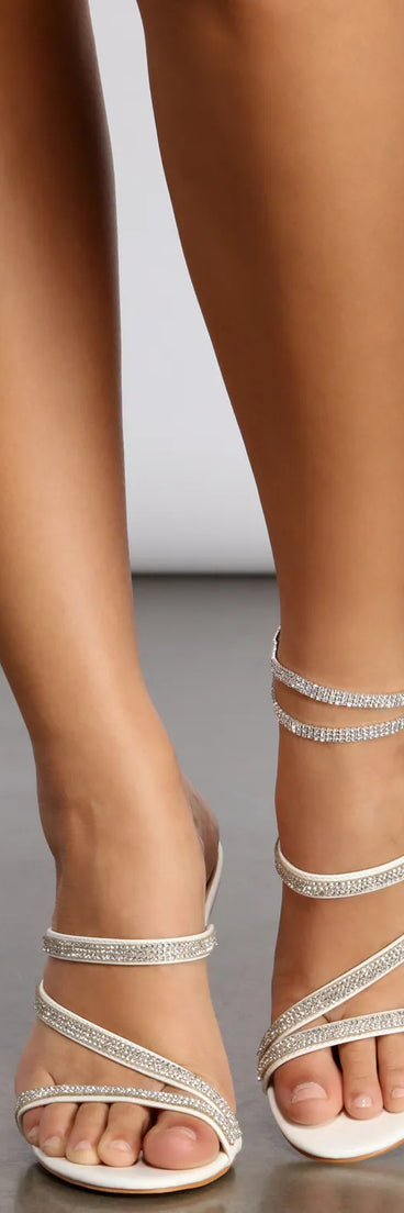 Peep The Sparkle 2 Pk Rhinestone Anklet Set