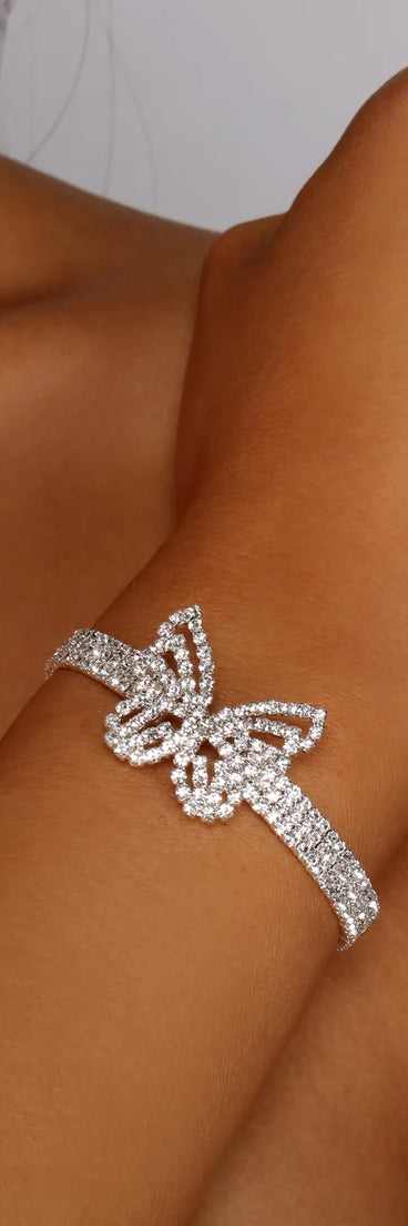 Butterfly Beauty Rhinestone Bracelet