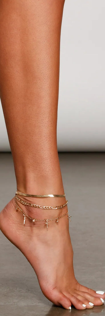Into It Layered Chain Anklet