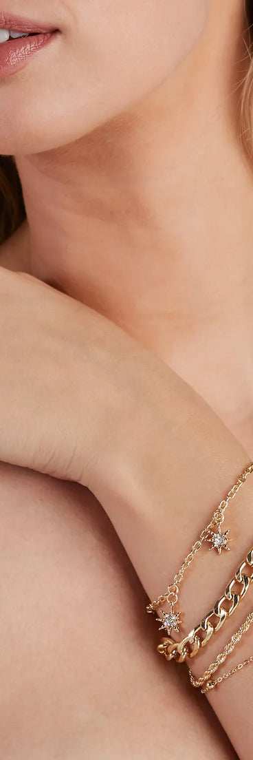 Starburst Moon Charm Multipack Bracelet Set