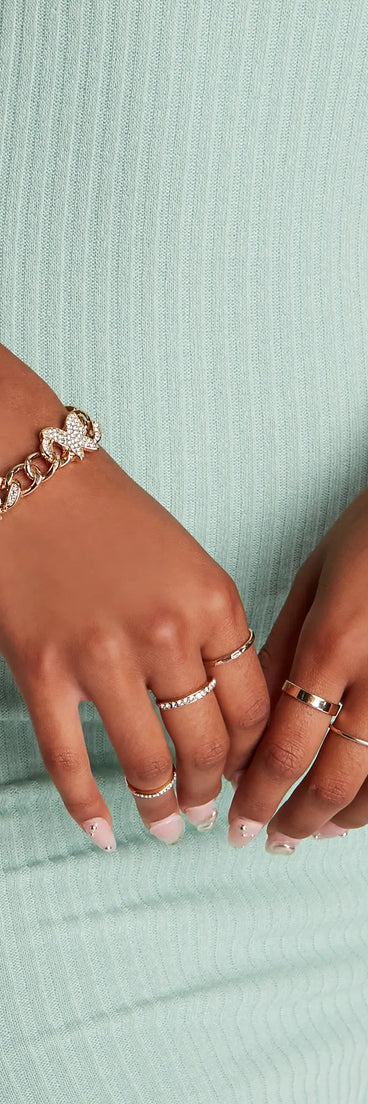 Mystic Butterfly Chain Link Bracelet