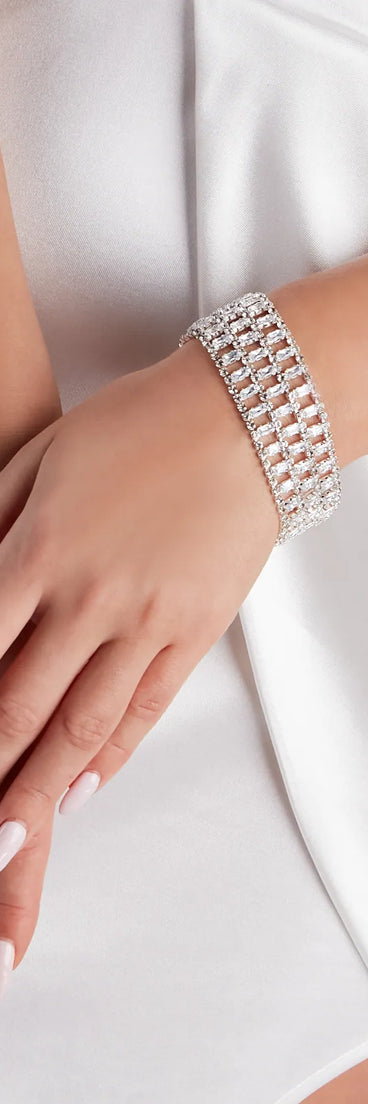 Luxe And Lavish Rhinestone Bracelet