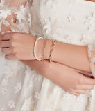 Chic Elegant Pearl And Chain Bracelet Set